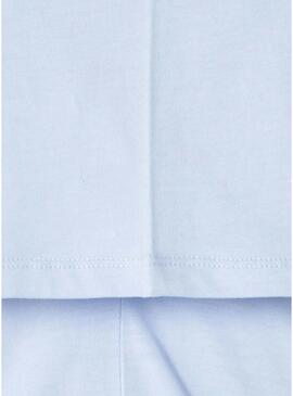Camiseta Pepe Jeans Joshua logo azul céu para criança.