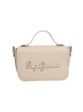 Bolsa Pepe Jeans Nina bege para mulher.
