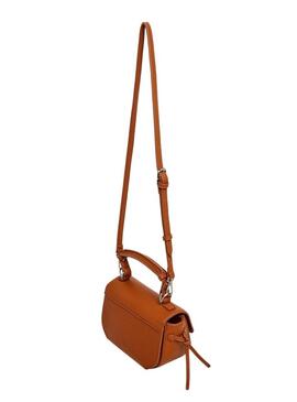 Bolsa Pepe Jeans Ambra script marrom para mulher