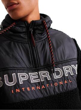 Sweat Superdry Sherpa Worldwide Preto Homem