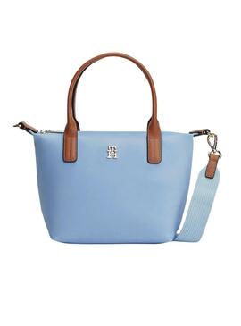 Bolsa Tommy Hilfiger Popette mini azul para mulher.