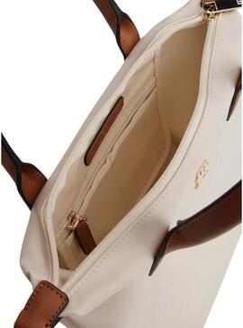 Bolsa Tommy Hilfiger Popette mini branca para mulher.