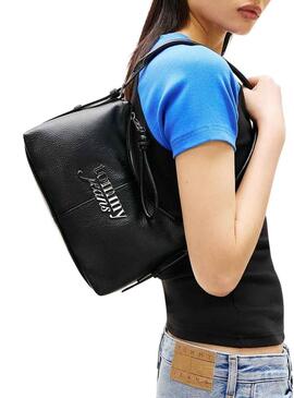 Bolsa Tommy Jeans Bold preta para mulher
