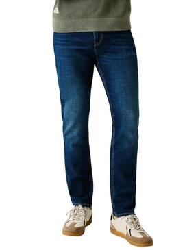 Calça jeans Pepe Jeans Cash em denim escuro para homem.