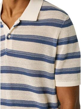 Polo Pepe Jeans Florian listrado azul para homem