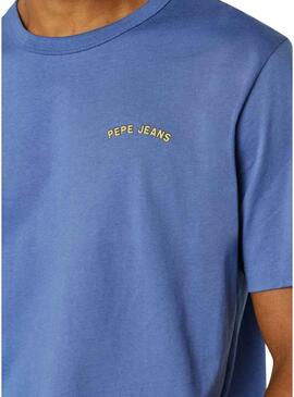 Camiseta Pepe Jeans Sion azul para homem.