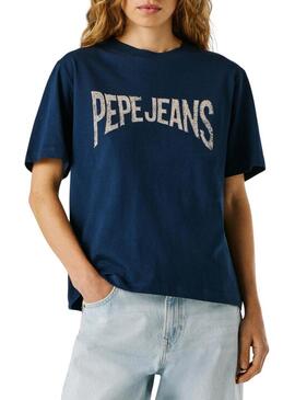 Camisa Pepe Jeans Maca azul para mulher.