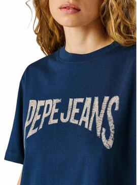 Camisa Pepe Jeans Maca azul para mulher.
