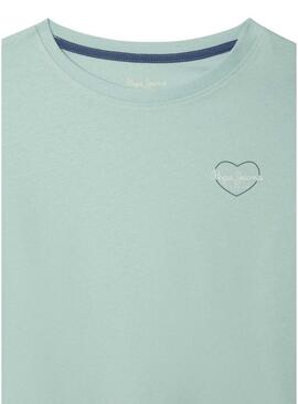 Camisa Pepe Jeans Giana azul turquesa para menina