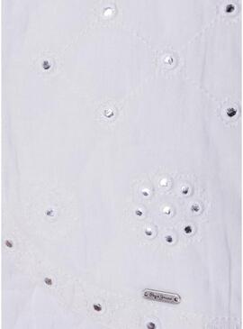 Top Pepe Jeans Holly branco para menina