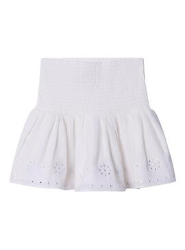 Saia Pepe Jeans Holly branca para menina.
