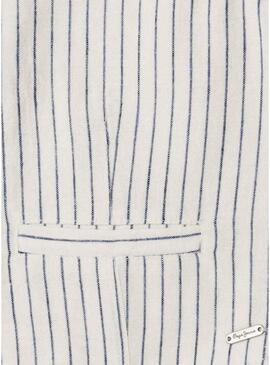 Colete Pepe Jeans Izzy listrado diplomático para menina.