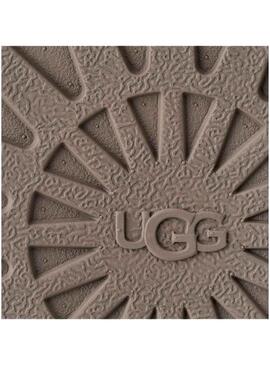 Sandálias UGG GoldenGaze Toe Post cinza para mulher.