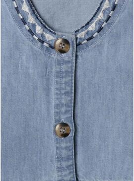 Top Pepe Jeans Ivy denim azul para menina
