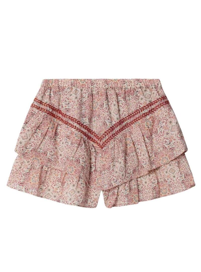 Shorts Pepe Jeans Hella com estampa floral para menina.