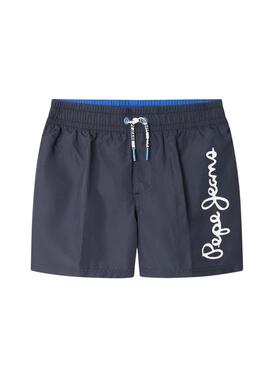 Roupa de banho Pepe Jeans com logotipo azul marinho para menino.