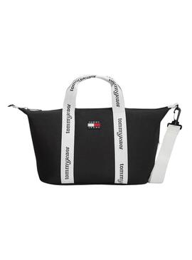 Bolsa Tommy Jeans Essential Mini tote preta para mulher.