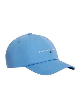 Boné Tommy Jeans Linear Logo azul para homem