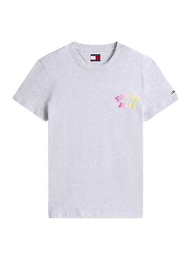 Camisa Tommy Jeans Bubble cinza para mulher