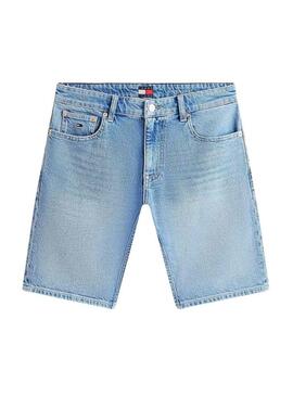 Bermuda jeans Tommy Jeans Scanton lavagem média para homem.
