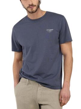 Camiseta O Ganso Peixes azul para homem.