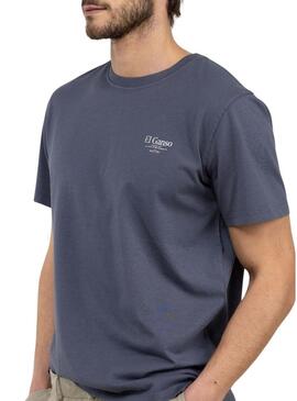 Camiseta O Ganso Peixes azul para homem.