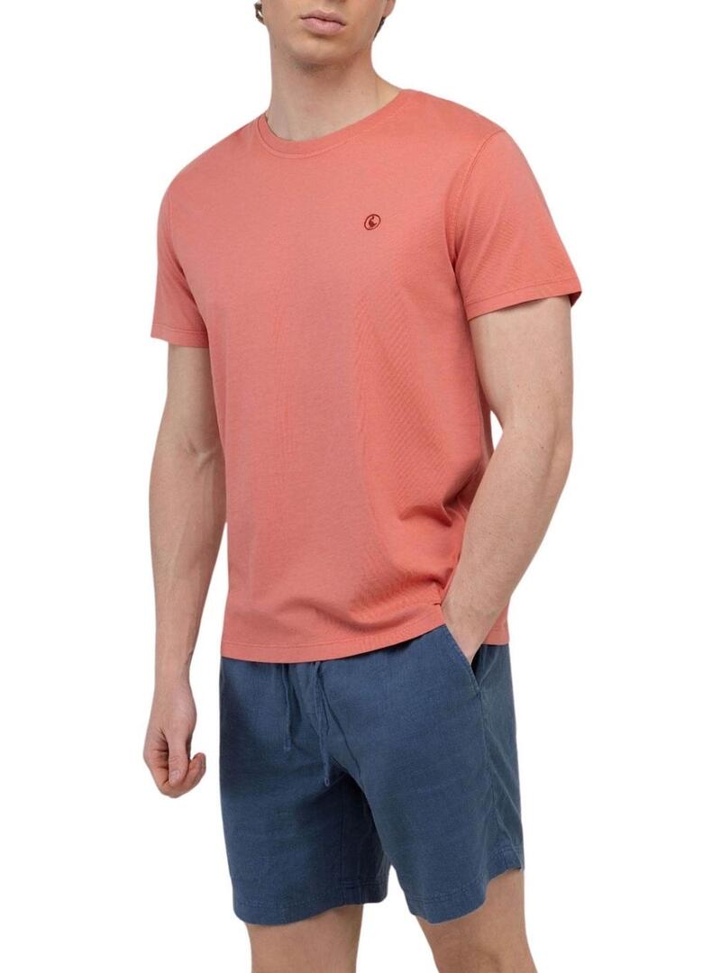 Camisa El Ganso Dyed coral para homem.