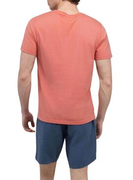 Camisa El Ganso Dyed coral para homem.