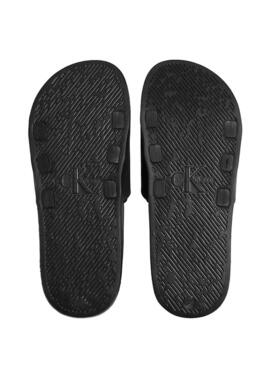Chinelos Calvin Klein Jeans Slide preto para homem