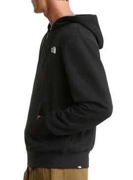 Jaqueta de moletom The North Face preta para homem.