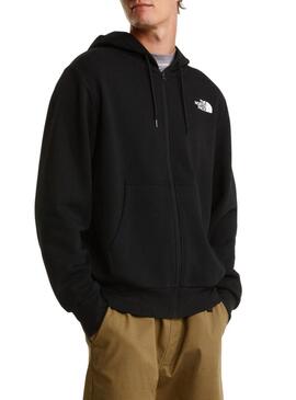 Jaqueta de moletom The North Face preta para homem.