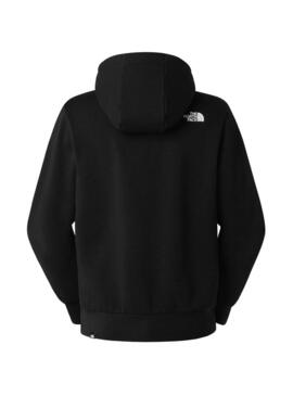 Jaqueta de moletom The North Face preta para homem.