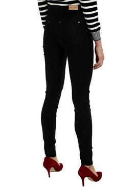 Calça Naf Naf Preto brilhante Skinny para Mulher