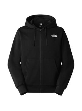 Jaqueta de moletom The North Face preta para homem.