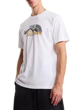 Camiseta The North Face Line branca para homem.