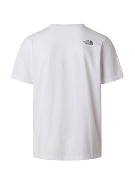 Camiseta The North Face Line branca para homem.