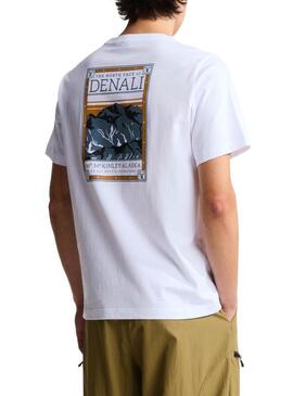 Camiseta The North Face Denali branca para homem.