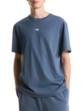 Camiseta The North Face minimalista azul para homem.