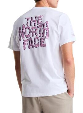 Camiseta The North Face Drip Logo branca para homem