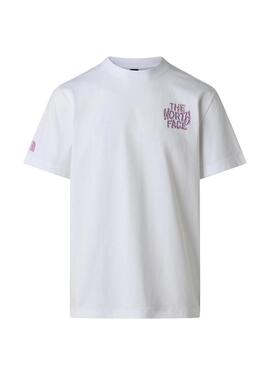 Camiseta The North Face Drip Logo branca para homem