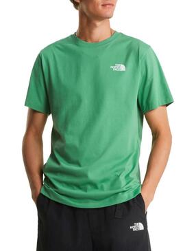 Camiseta The North Face Evo box verde para homem.