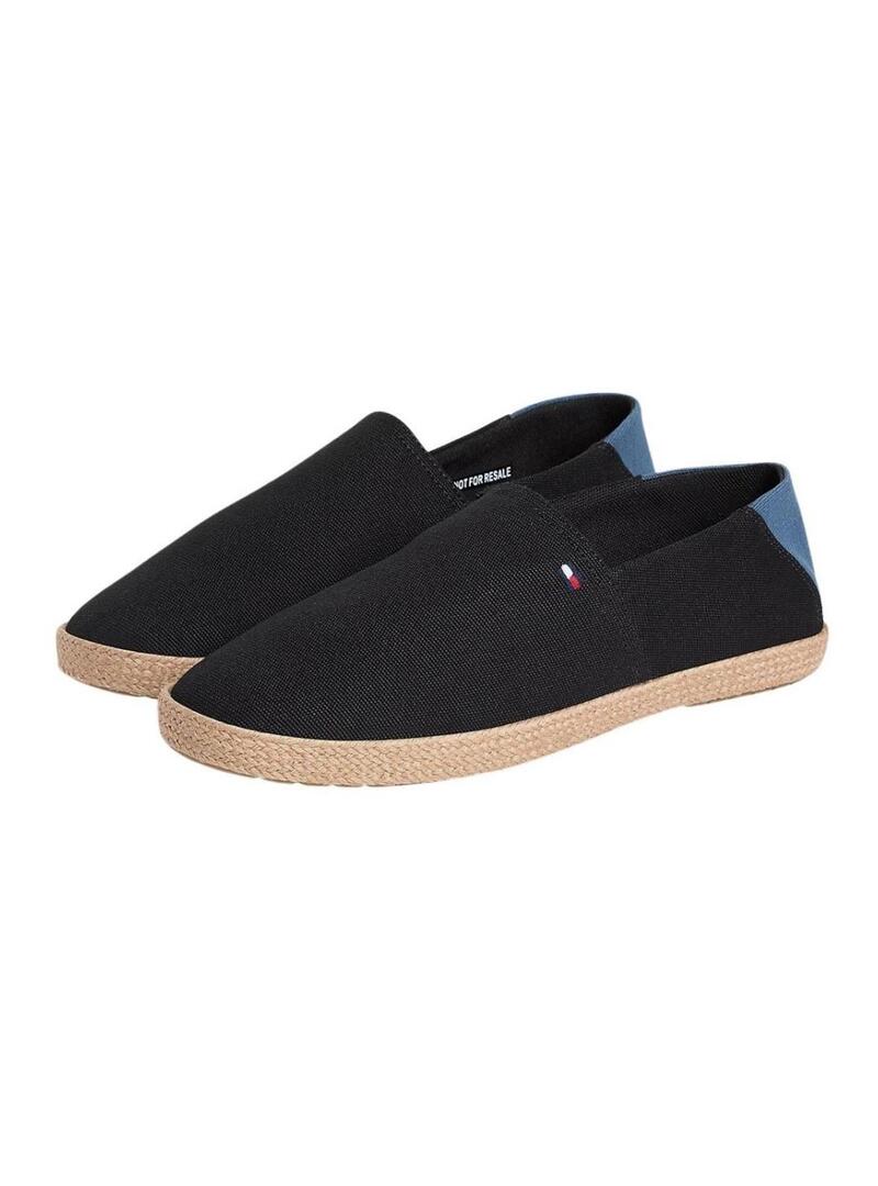 Alpercatas Tommy Hilfiger Core com logo preto para homem.