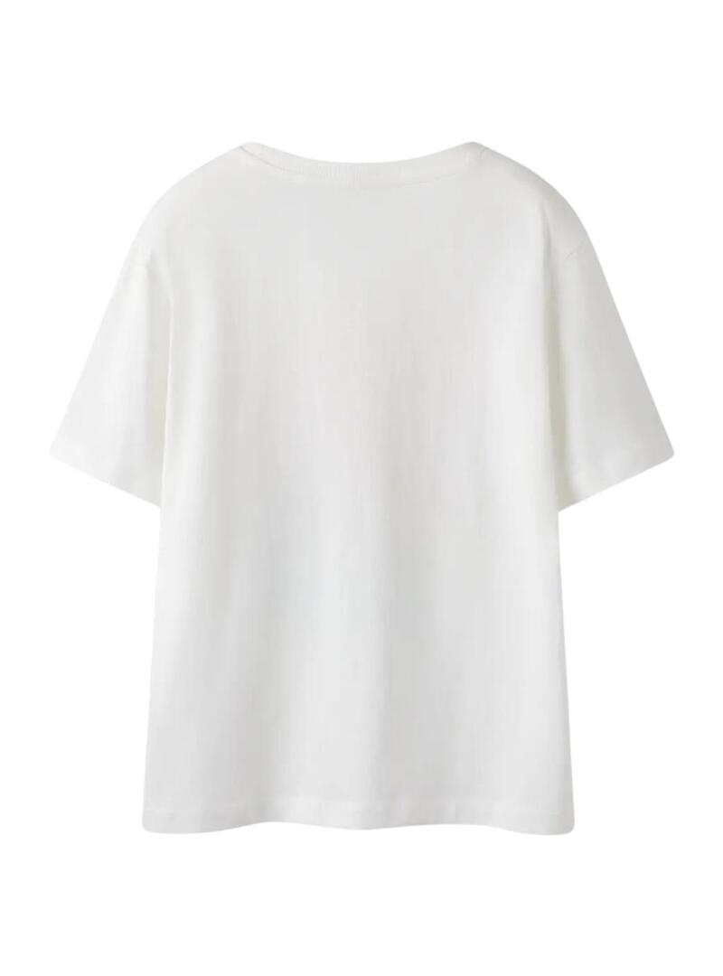 Camiseta Name It Fane branca para menino.