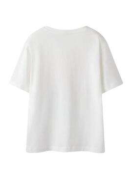 Camiseta Name It Fane branca para menino.