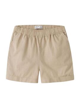 Shorts Name It Filip camelo para menino