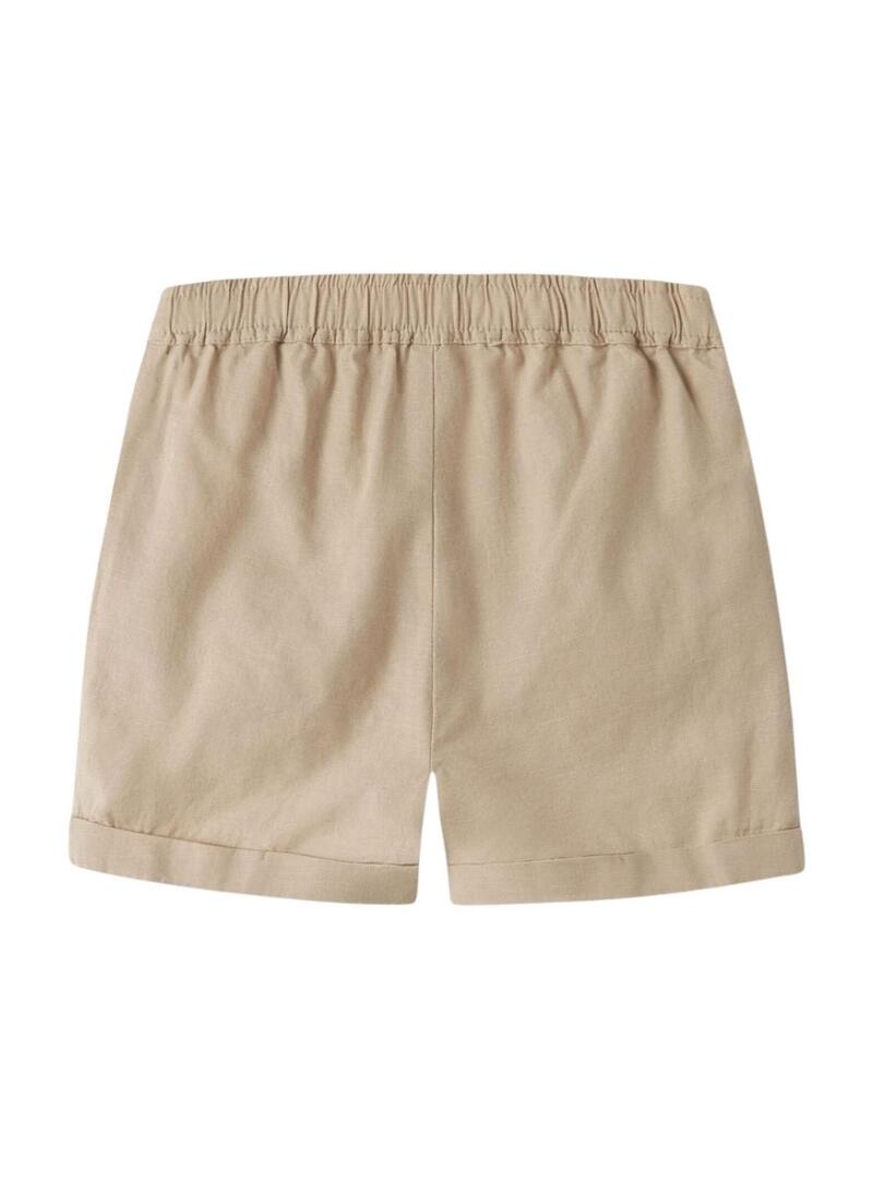 Shorts Name It Filip camelo para menino