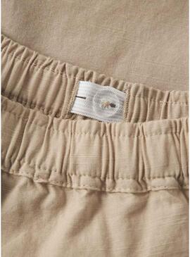 Shorts Name It Filip camelo para menino