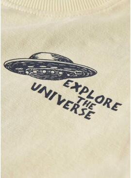 Camiseta Nameit Dib amarela para menino.