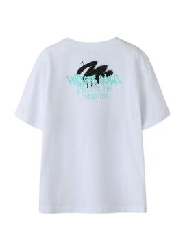 Camiseta Name It Flynn branca para menino.