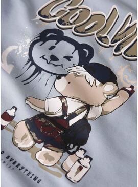 Camiseta Name It Digro azul para menino